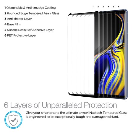 Naztech Naztech Premium HD Tempered Glass 
Samsung Galaxy Note 9 14733